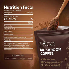 YEGE polvo instantáneo de café y hongos textura fina para disolución rápida