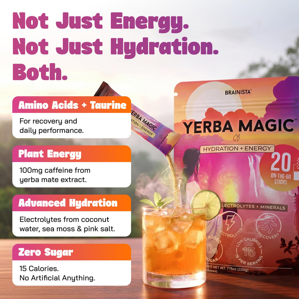 Sobre individual de Yerba Magic listo para mezclar, ideal para viajes