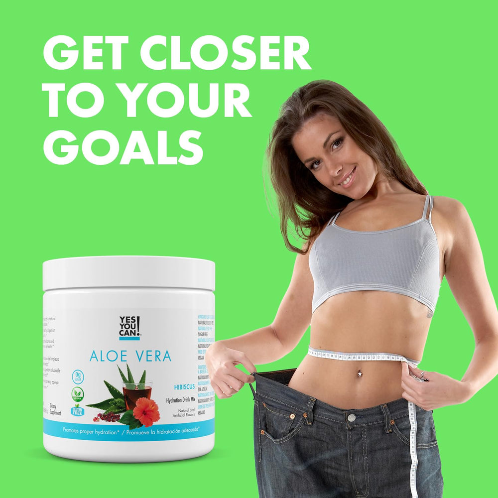 Yes You Can! smoothie con mezcla de aloe hibiscus como base nutritiva y sabrosa