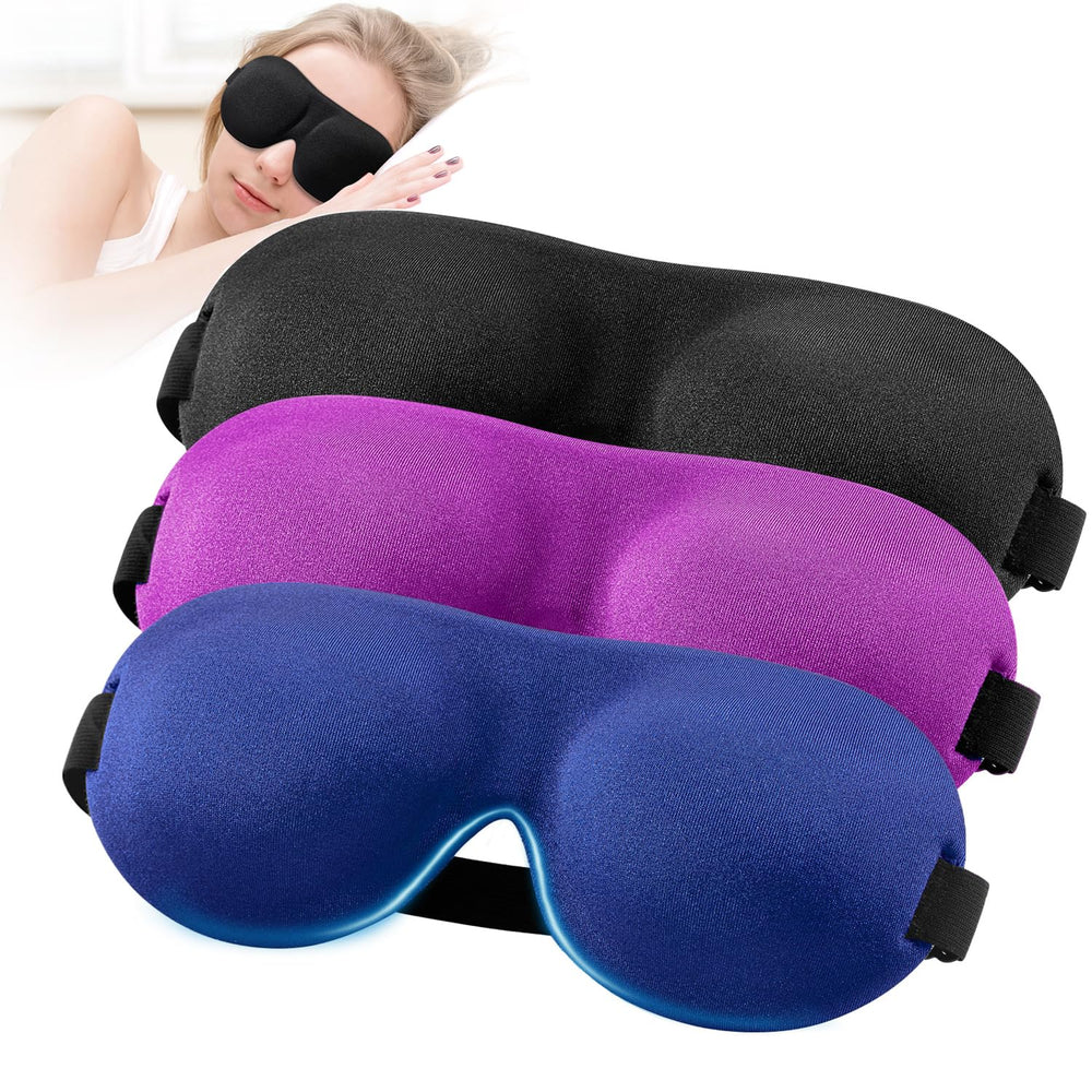 YIVIEW mascarilla vista frontal que muestra el contorno 3D y bloqueo total de luz