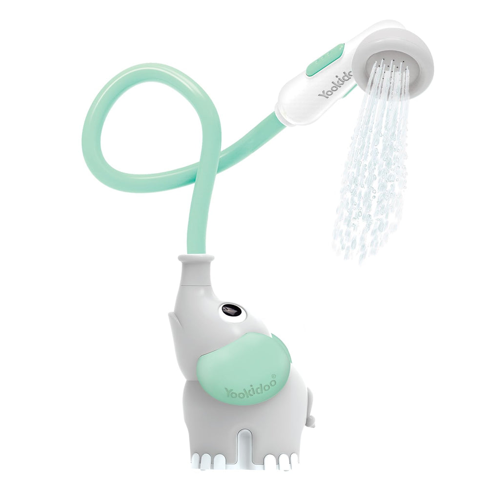 Yookidoo elefante frontal mostrando diseño y seguridad para baño