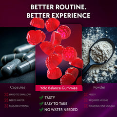 Etiqueta nutricional de YOLOBALANCE visible para comprobar vitaminas y minerales incluidos