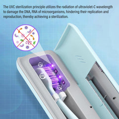 YourMate interior con cabezal de cepillo dentro, mantiene higiene y orden