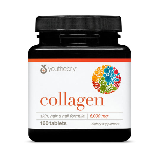 Youtheory Advanced Collagen 6k bottle pour for daily use and routine