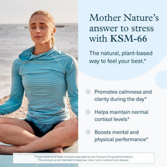 Etiqueta orgánica de Youtheory Ashwagandha con ingredientes certificados.