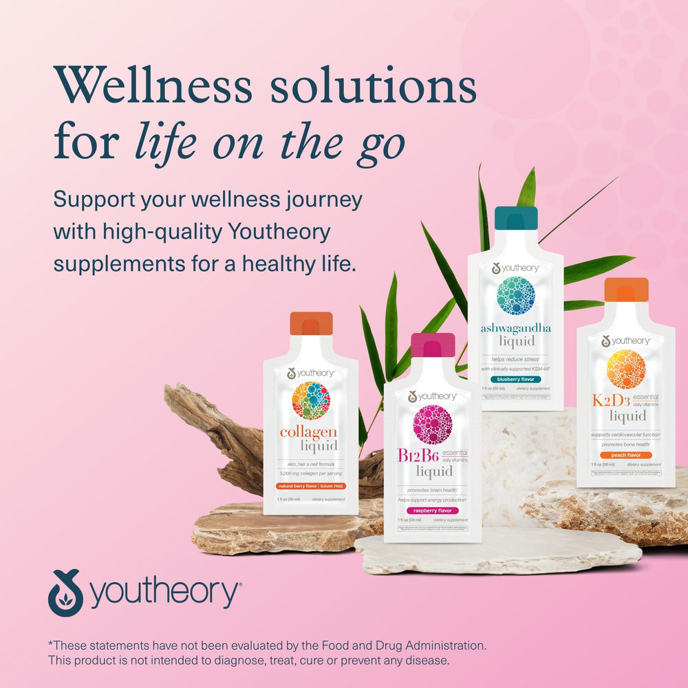 Youtheory B12 B6 benefits graphic highlighting energy and brain support.