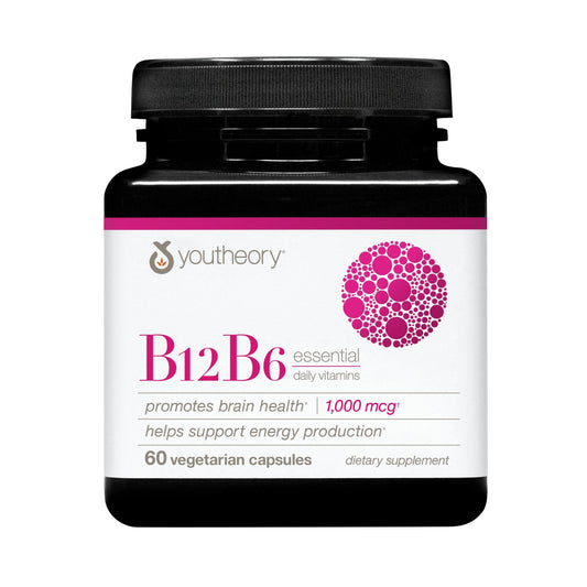 Youtheory B12B6: cápsulas para energía y metabolismo diario.