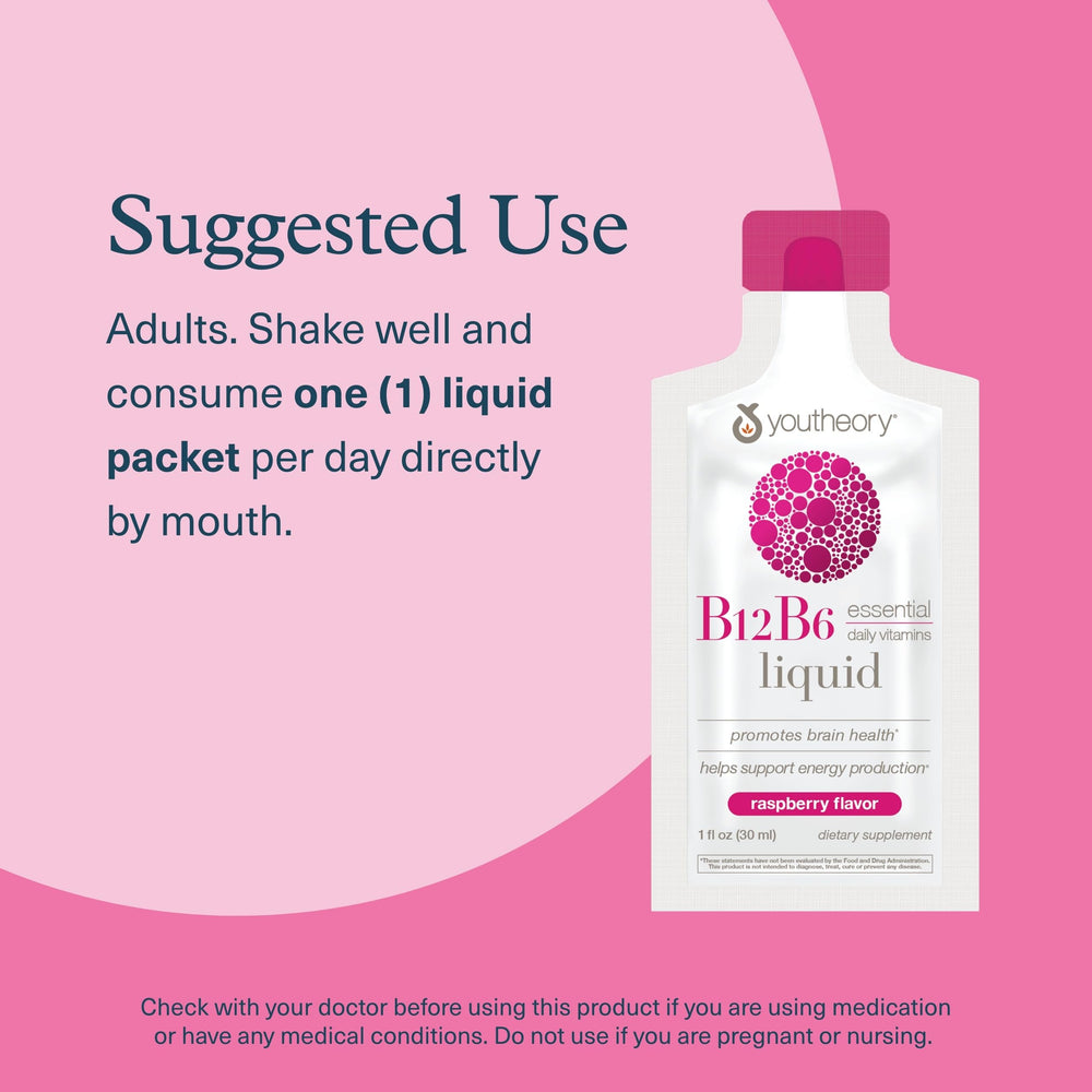 Youtheory B12 B6 packaging label showing vegan, dairy-free, gluten-free notes.
