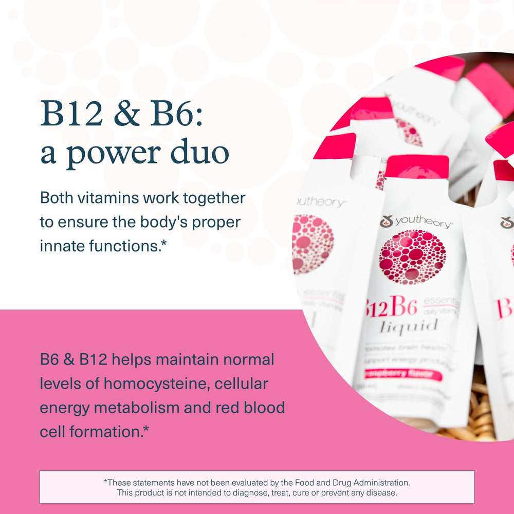 Youtheory B12 B6 raspberry flavor in a glass, inviting daily sip.