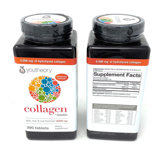 Youtheory Collagen Advanced Formula bottle close-up for daily joint and skin support.