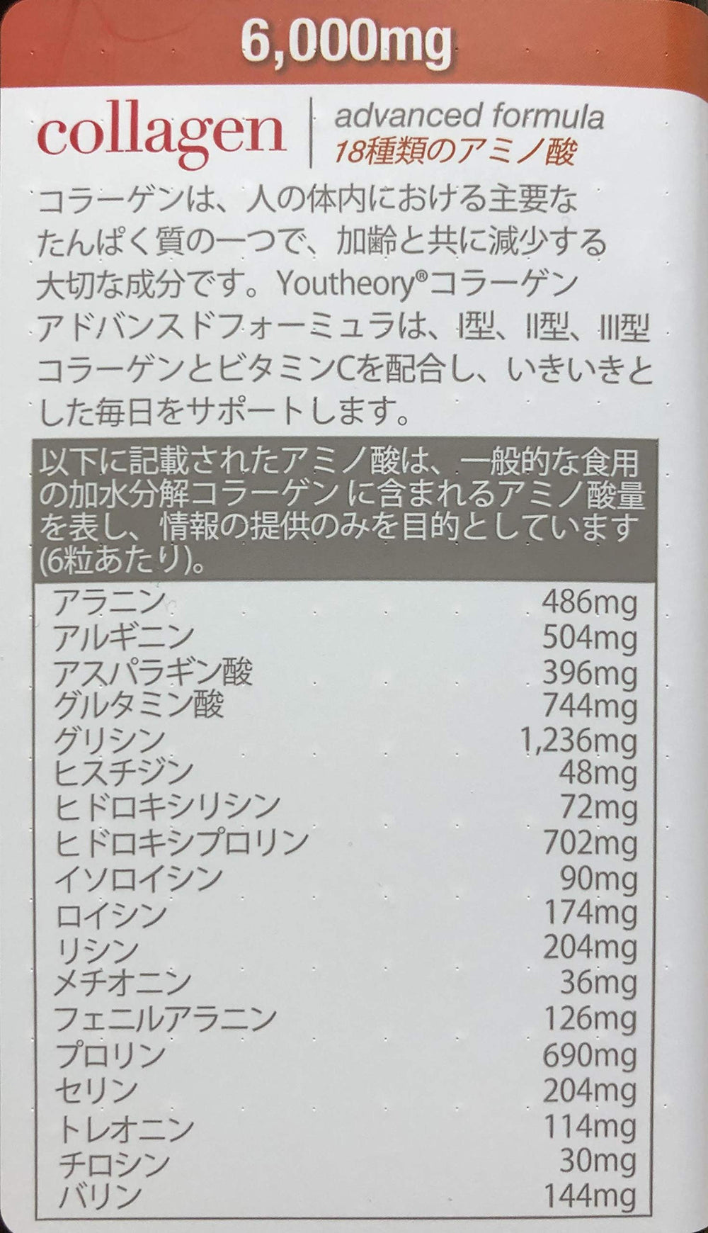 Etiqueta de Youtheory con informacion nutricional para planificar el consumo