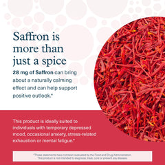 ingredientes de Youtheory Saffron azafrán, ashwagandha y rhodiola en mesa