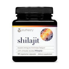 Youtheory Shilajit Advanced Capsule en botella, promueve bienestar diario