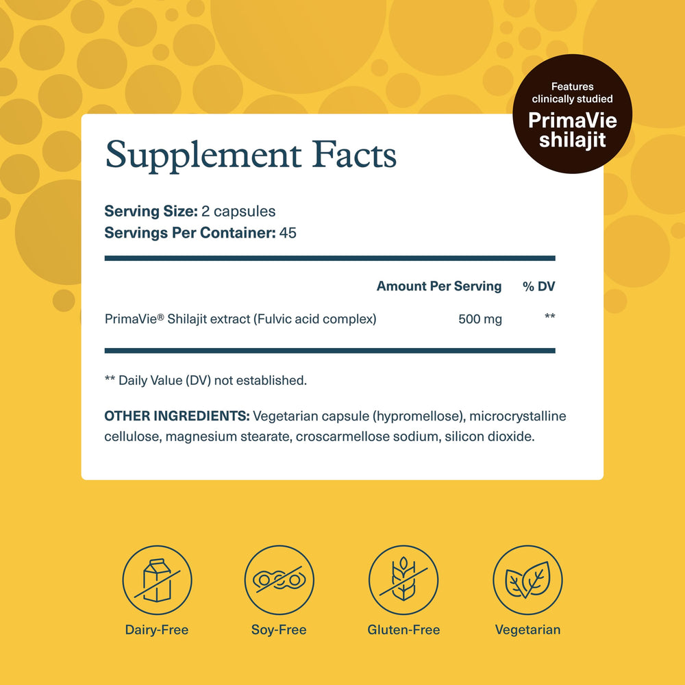 Youtheory Shilajit Advanced Capsule en capsulas, dosis diaria conveniente