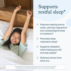 Etiqueta de Youtheory Sueno Polvo Nocturno con lista de ingredientes.