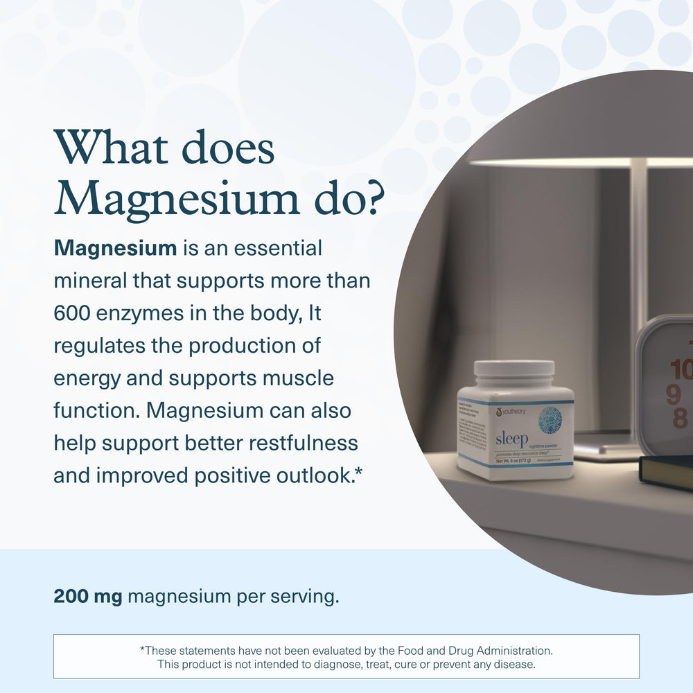 Textura fina y aroma suave de Youtheory Sueno Polvo Nocturno.