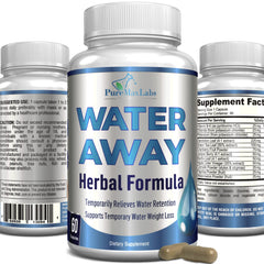 YUMMYVITE Water Away imagen frontal del envase mostrando beneficios
