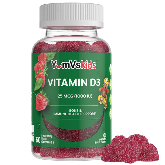 Gomitas YUM-V'S Vitamina D 1000 UI, empaque práctico para consumo diario