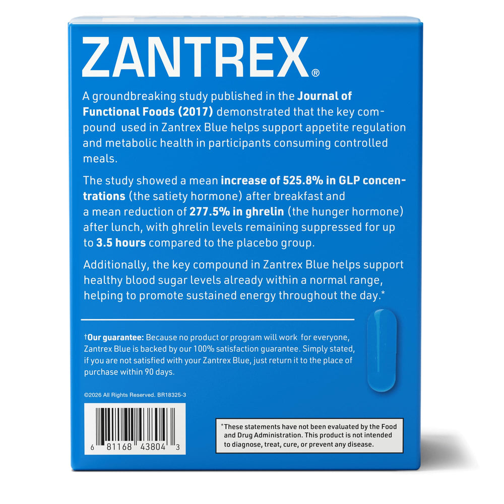 Zantrex etiqueta enfocada en ingredientes clave para termogénesis