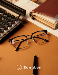 ZanyLen gafas en uso en escritorio reduciendo reflejos de pantalla