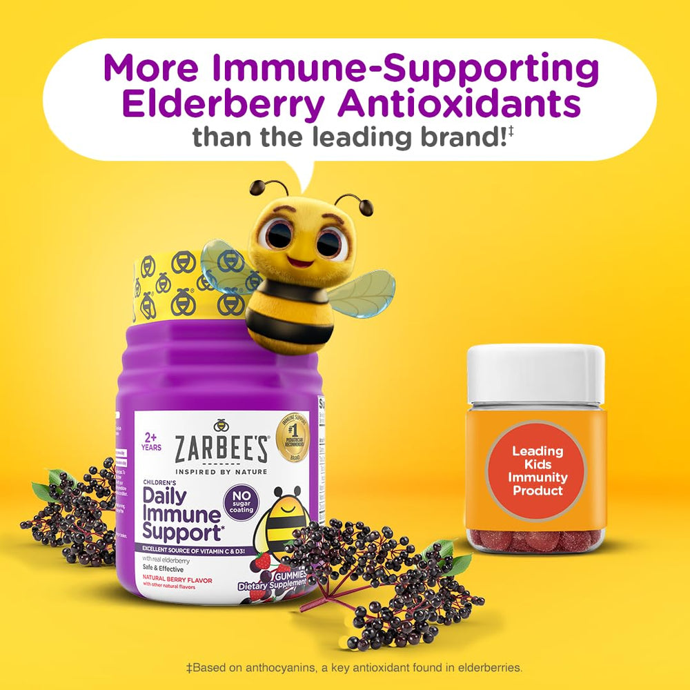 Zarbee's gomita en mano para comparar tamaño y facilidad de masticar