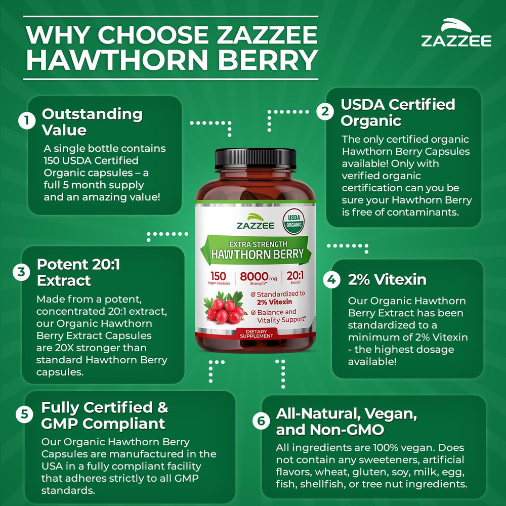 Zazzee certificado USDA Organic visible que aporta confianza y pureza