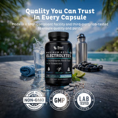 escena de estilo de vida con Zeal Naturals junto a botella de agua y gimnasio