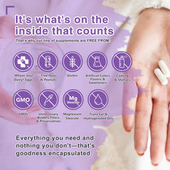 ZEBORA ingredientes botánicos arándano, hibisco y diente de león que apoyan salud íntima