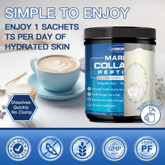 ZEBORA Marine Collagen preparación-en-bebida: se disuelve fácilmente.