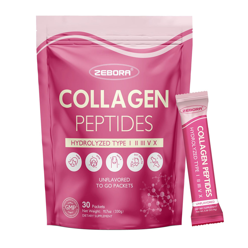 ZEBORA Multi Colagen Peptidos: bolsitas faciles para dosis diarias.