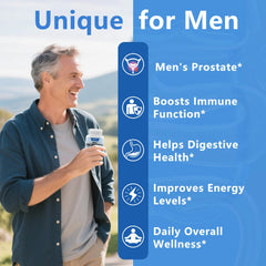 ZEBORA Probiotics para hombres: prebióticos y enzimas que favorecen la digestión.