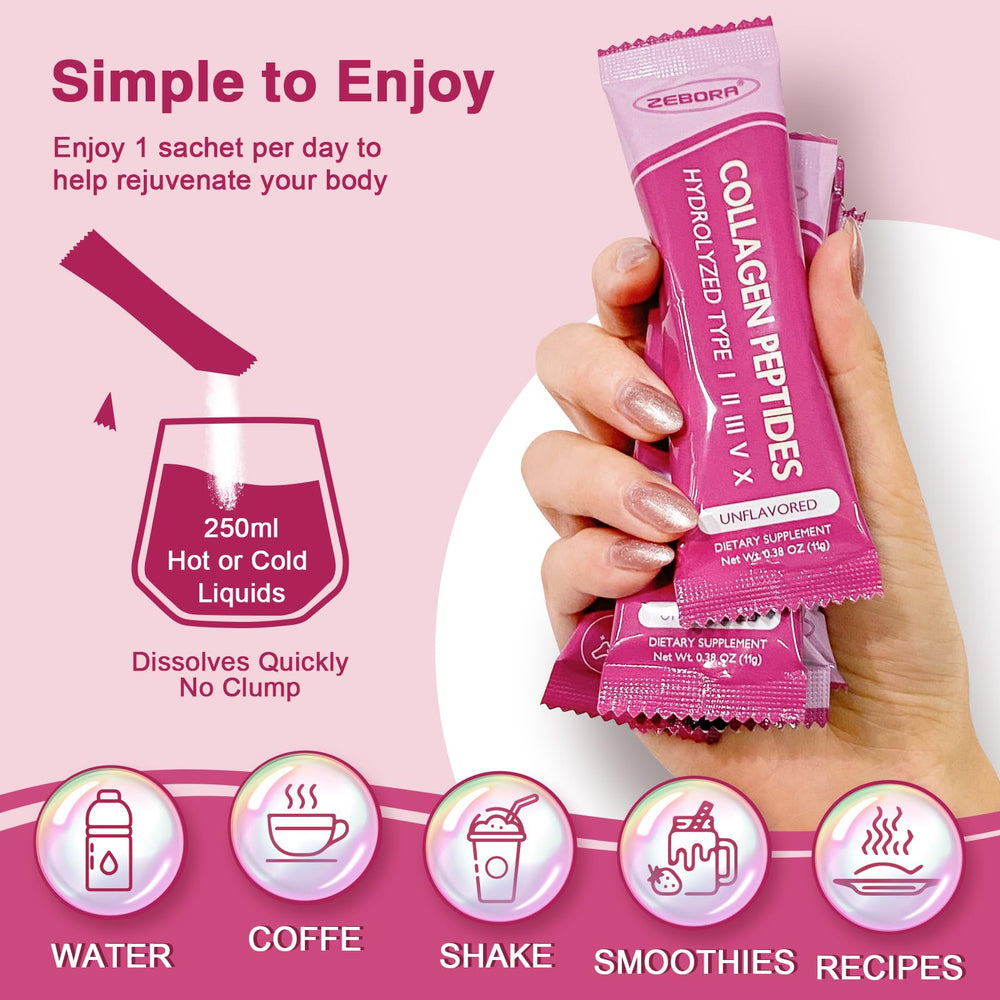ZEBORA Uso diario: mezcla rapida de colageno en tu bebida.