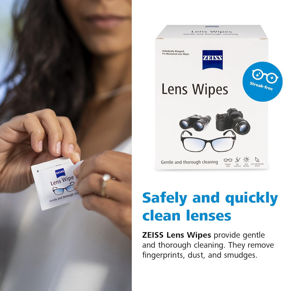 ZEISS comparación de tamaño junto a gafas, visualiza cantidad y escala