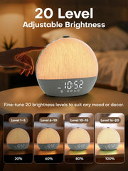 Zelaclock en habitación infantil como luz nocturna y reloj seguro