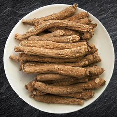 Zen Ginseng detalle de textura de raíz para ver calidad y frescura