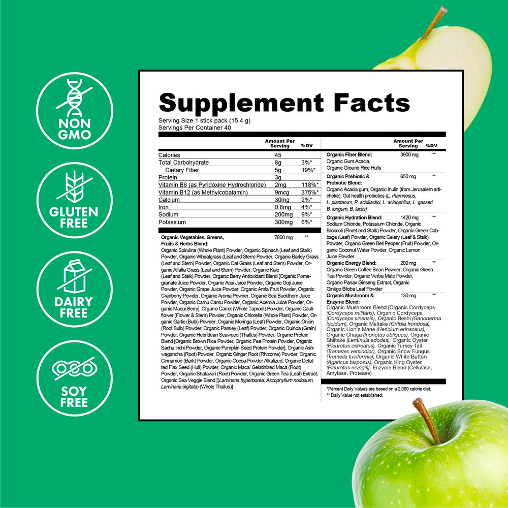Zena Nutrition sobre en mano para comparar tamaño y comodidad portátil