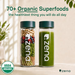 Zena Nutrition textura del polvo vista de cerca con aspecto fino y mezclable