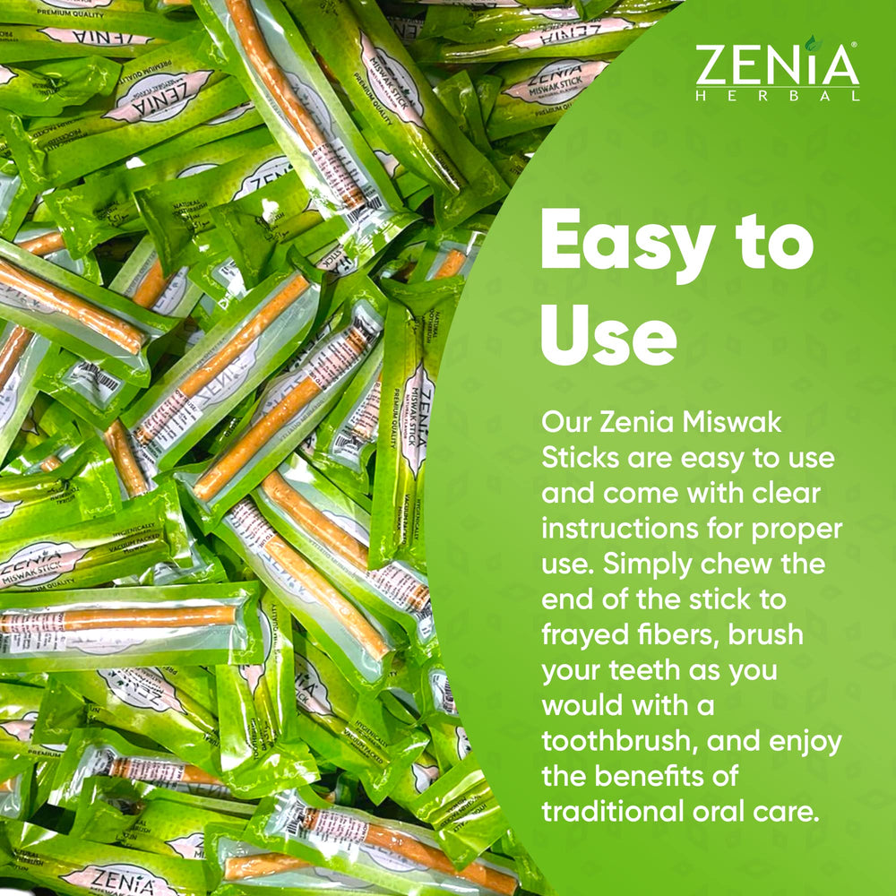 Etiqueta y sellado al vacío del miswak Zenia, conservación del aroma natural