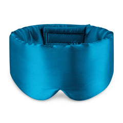 Antifaz Zenssia azul pavo real vista frontal para bloqueo total