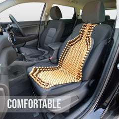 Zento Deals funda colocada en asiento de coche demostrando masaje y ventilación