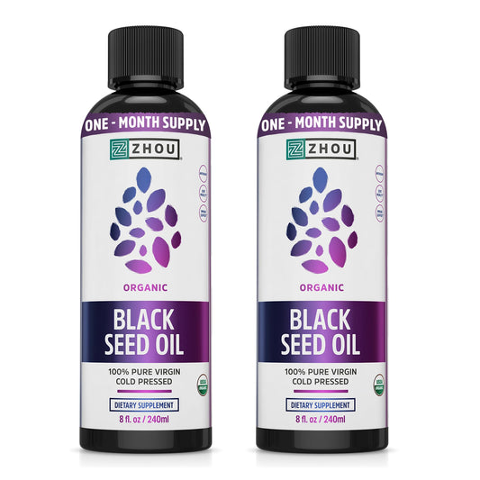 ZHOU aceite de semilla negra en botella para uso diario