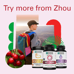 Detalle de ingredientes: extracto de cereza agria y semillas de apio en Zhou