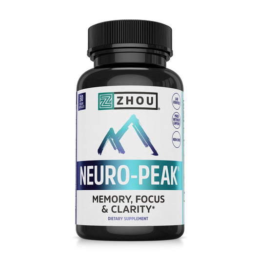Zhou Neuro-Peak bottle shot highlighting memory and focus support