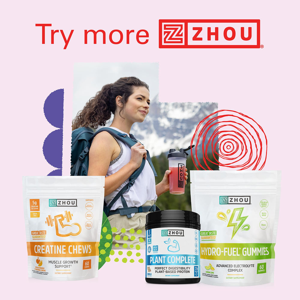Zhou N.O. Pro etiqueta con ingredientes clave para transparencia
