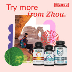 ZHOU frasco sobre encimera de cocina sugiriendo uso diario junto a alimentos