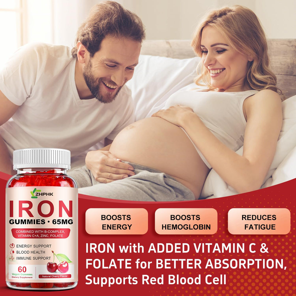 Gominola ZHPHK sabor cereza, fácil para la absorción de hierro.