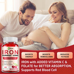 Gominola ZHPHK sabor cereza, fácil para la absorción de hierro.