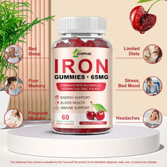 ZHPHK etiqueta de ingredientes resaltando hierro y vitamina C