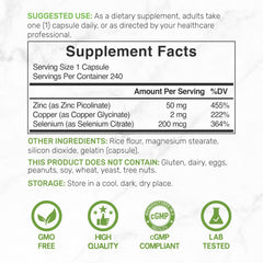 Detalle de una cápsula de Zinc Picolinate enfocando su textura y formato, beneficio de fácil ingestión