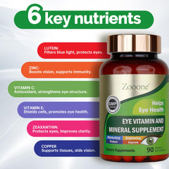 zooone ingredientes luteína y zeaxantina en ilustración informativa